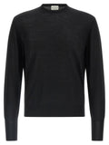 Ma'ry'ya Merino Wool, Silk & Cashmere Blend Sweater — Black
