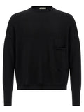 Ma'ry'ya Fine Wool Crew Neck Sweater — Black