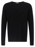 Ma'ry'ya Cotton-Blend Spongy Knit Sweater — Black