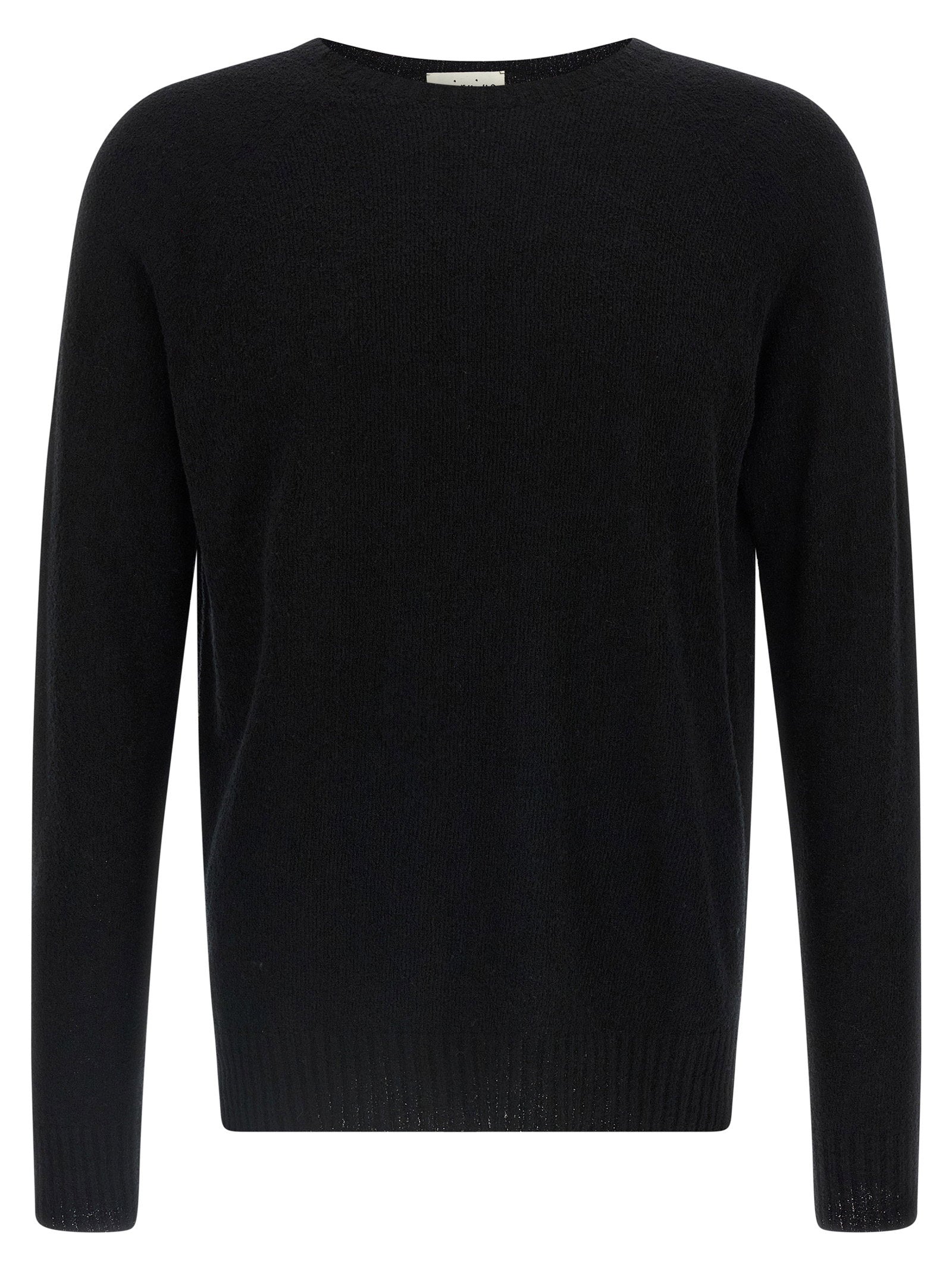 Ma'ry'ya Cotton-Blend Spongy Knit Sweater — Black