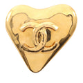 CC Gold Plated Heart Brooch