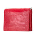 Croc Embossed Leather Monogram Cassandra Clasp Bag
