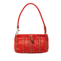 Leather Intrecciato Stripe Shoulder Bag