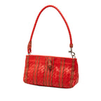 Leather Intrecciato Stripe Shoulder Bag
