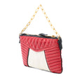 Bicolor Nappa Biker Satchel