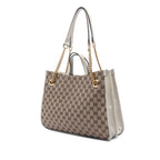 Medium GG Canvas Horsebit 1955 Chain Tote