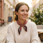 Red Square Scarf 100% Silk