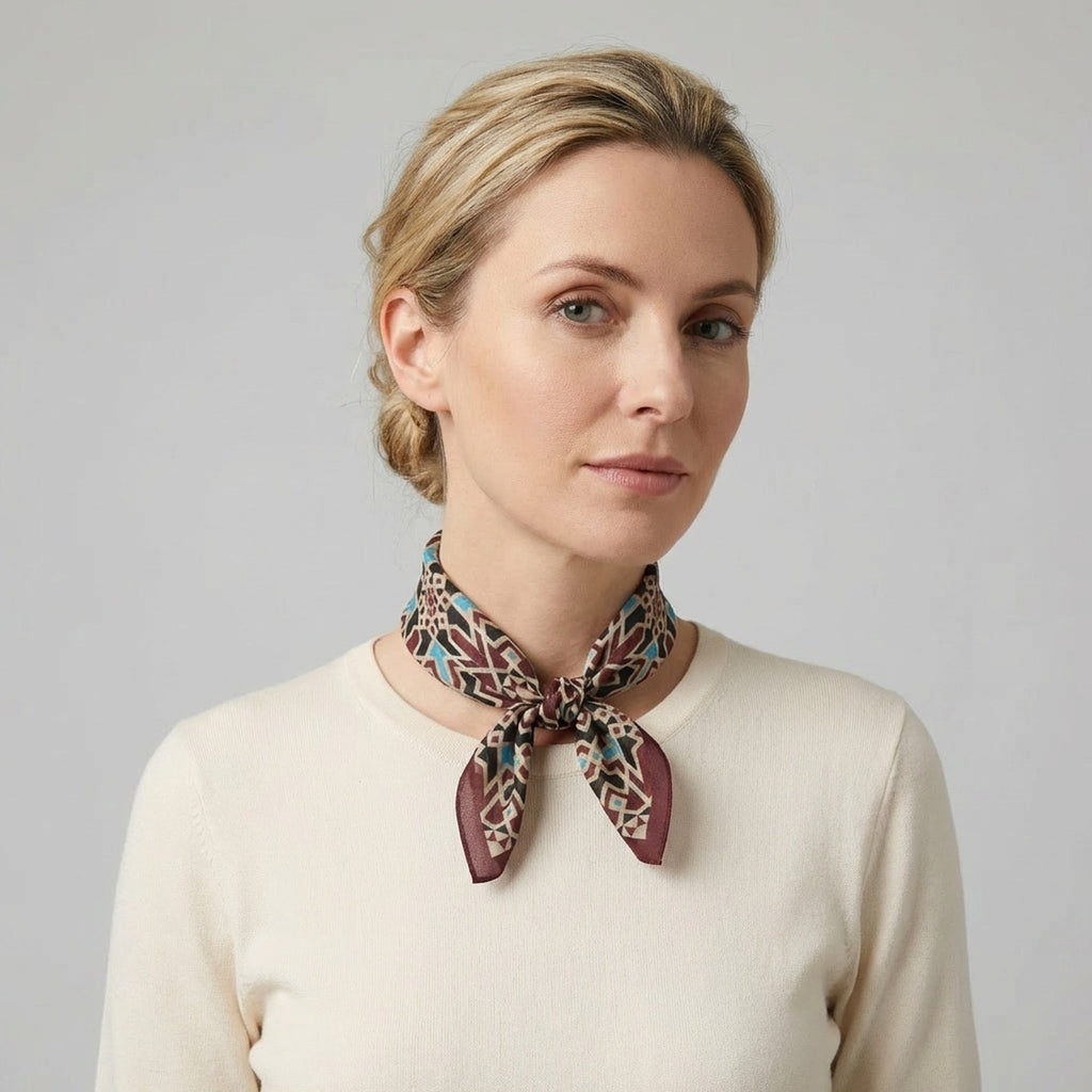 Brown Silk Neckerchief