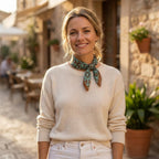 Brown Silk Neckerchief for Women