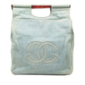 CC Denim Tortoise Handle Tote