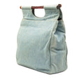 CC Denim Tortoise Handle Tote