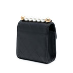 Mini Goatskin Chic Pearls Clutch On Chain