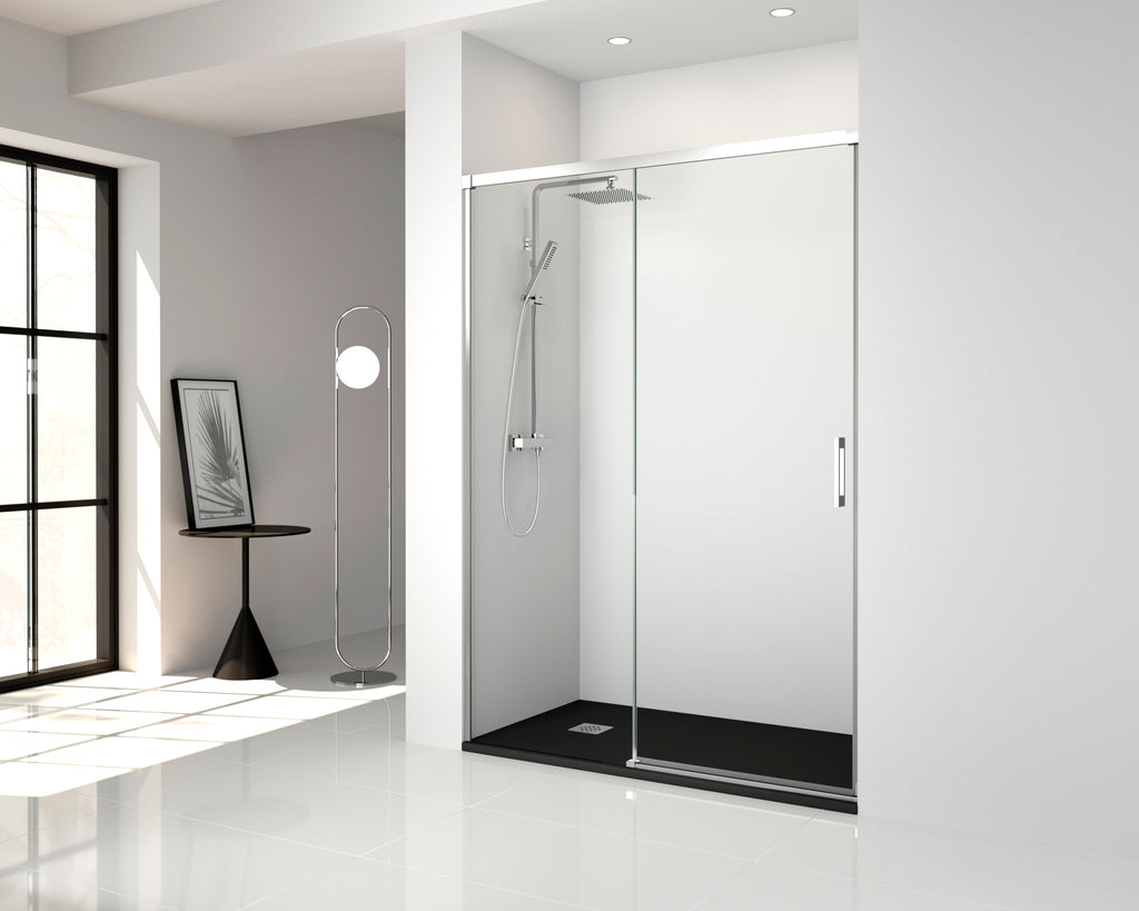 BATHME NIXON Mampara Frontal Ducha Fijo+Corredera Cromo