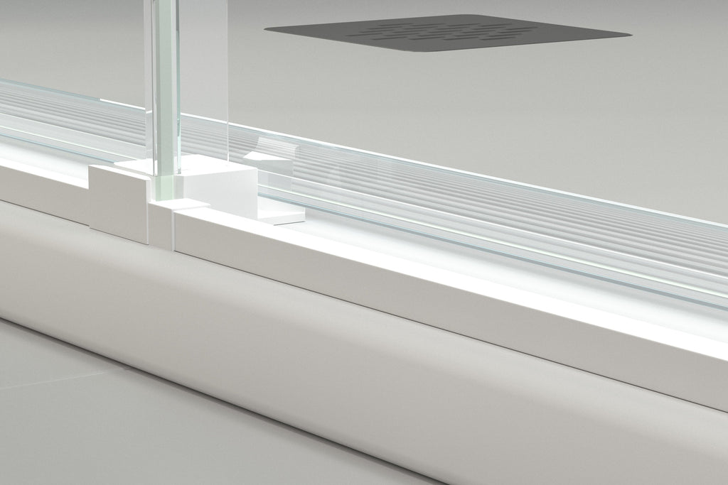 BATHME NIXON Mampara Frontal Ducha 2Fijos+2Correderas Blanco