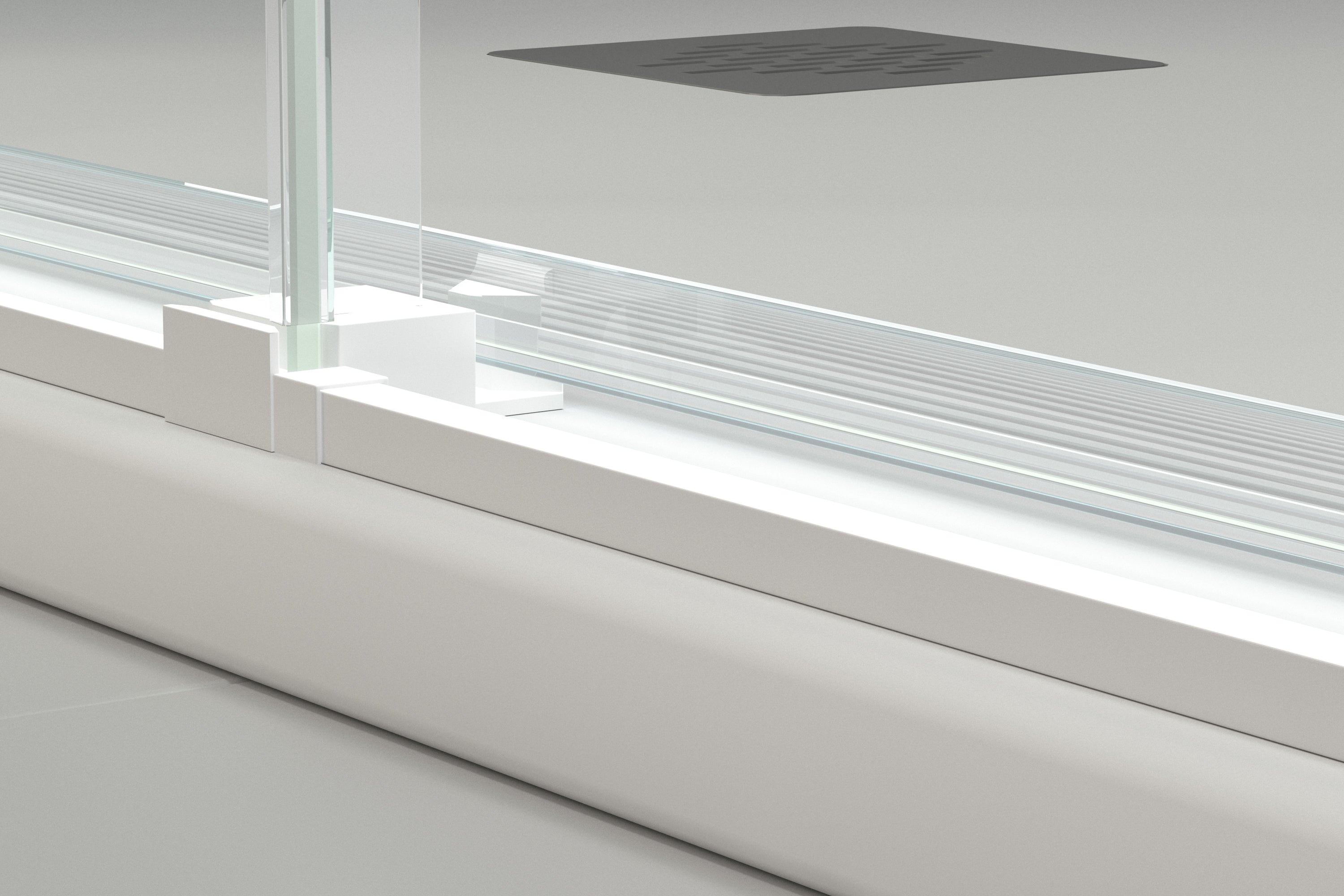 BATHME NIXON Mampara Frontal Ducha 2Fijos+2Correderas Blanco