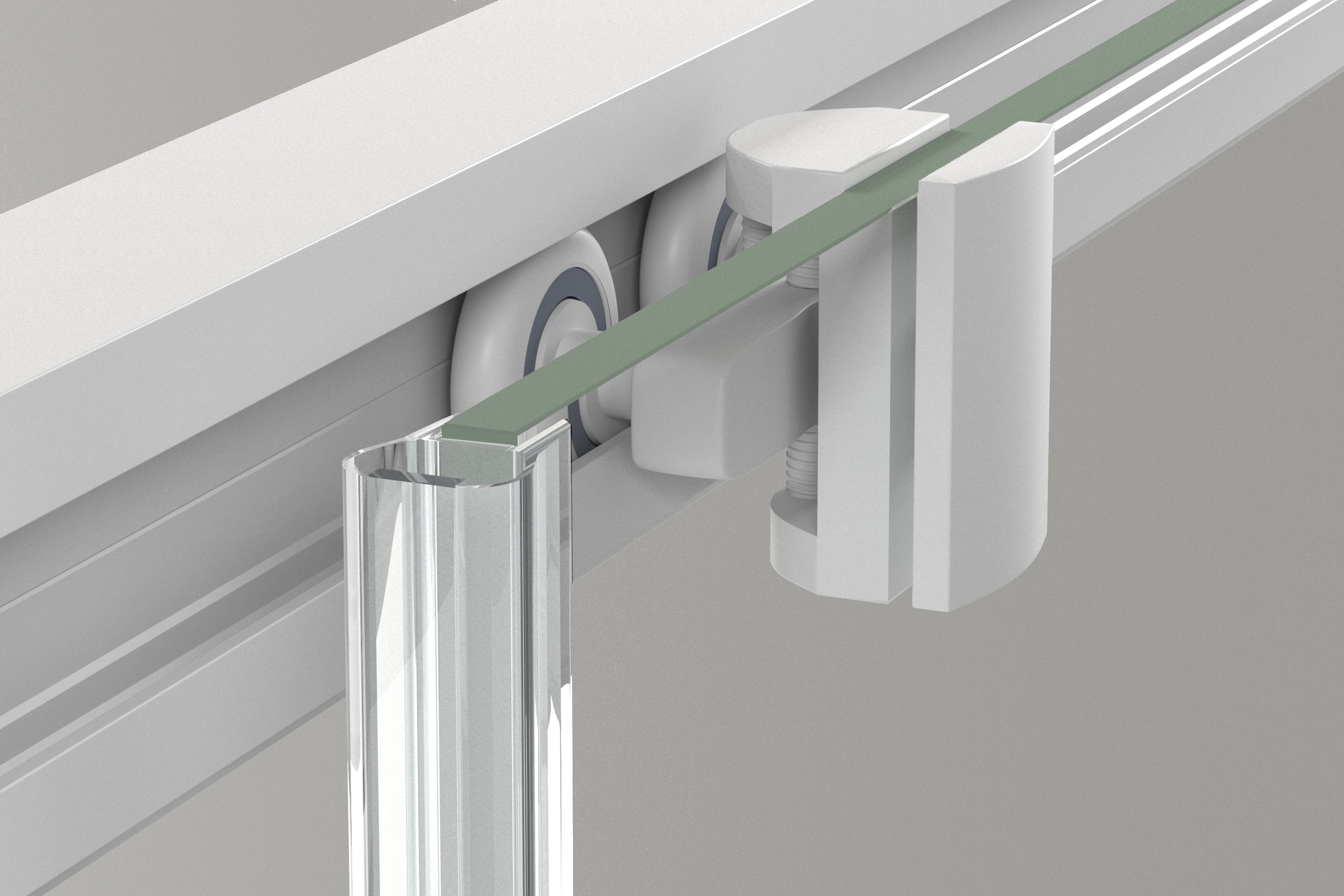 BATHME NIXON Mampara Frontal Bañera 2Fijos+2Correderas Blanco