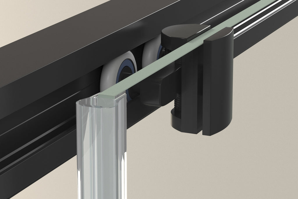 BATHME NIXON Mampara Frontal Bañera 2Fijos+2Correderas Negro