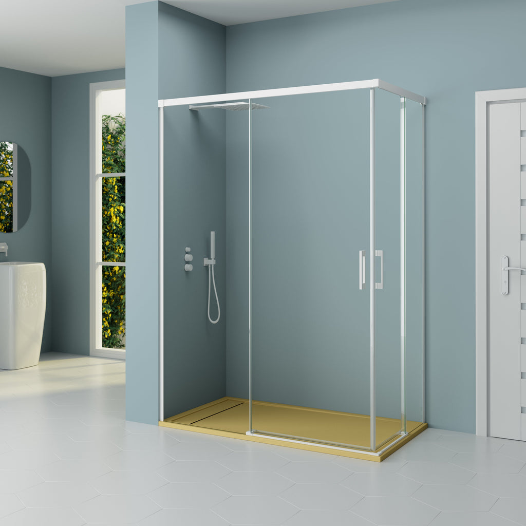 BATHME NIXON Mampara Ducha Cuadrada 2Fijos+2Correderas Blanco