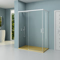 BATHME NIXON Mampara Ducha Cuadrada 2Fijos+2Correderas Blanco