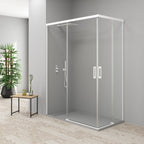 BATHME NIXON Mampara Ducha Cuadrada 2Fijos+2Correderas Blanco