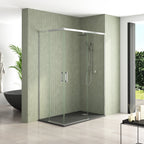 BATHME NIXON Mampara Ducha Cuadrada 2 Fijos + 2 Correderas Cromo