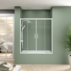 BATHME NIXON Mampara Frontal Bañera 2Fijos+2Correderas Blanco