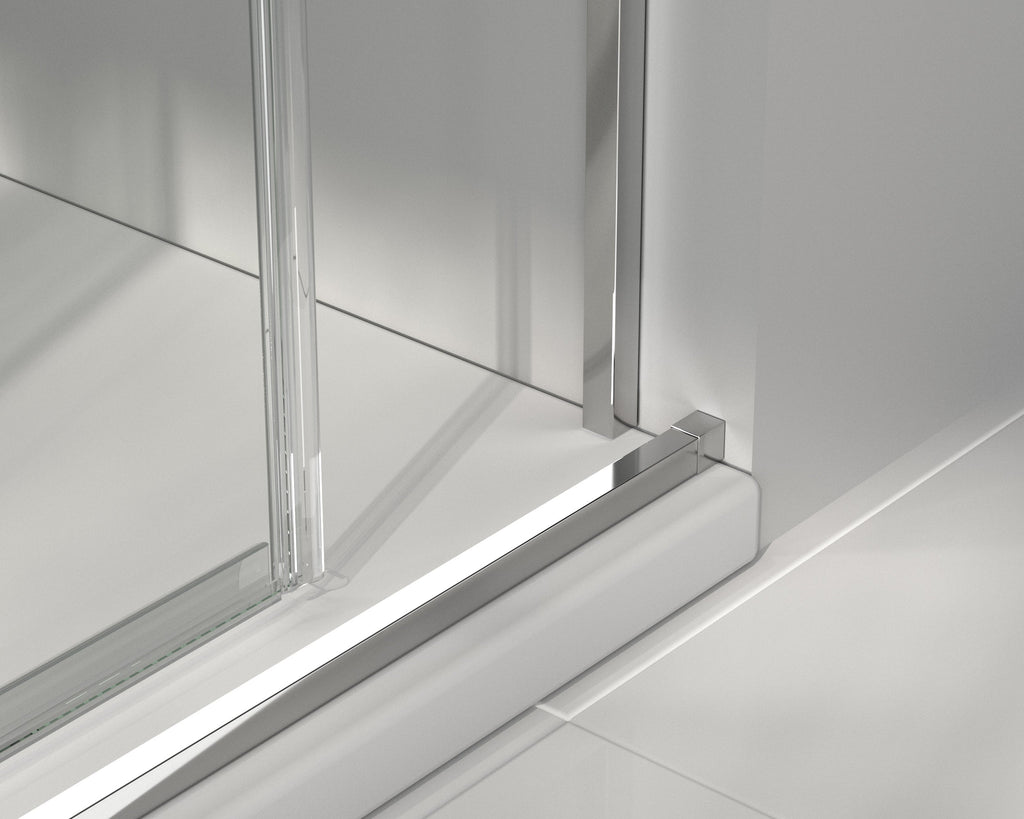 BATHME NIXON Mampara Frontal Ducha Fijo+Corredera Cromo