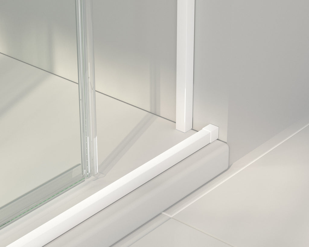 BATHME NIXON Mampara Frontal Bañera Fijo+Corredera Blanco