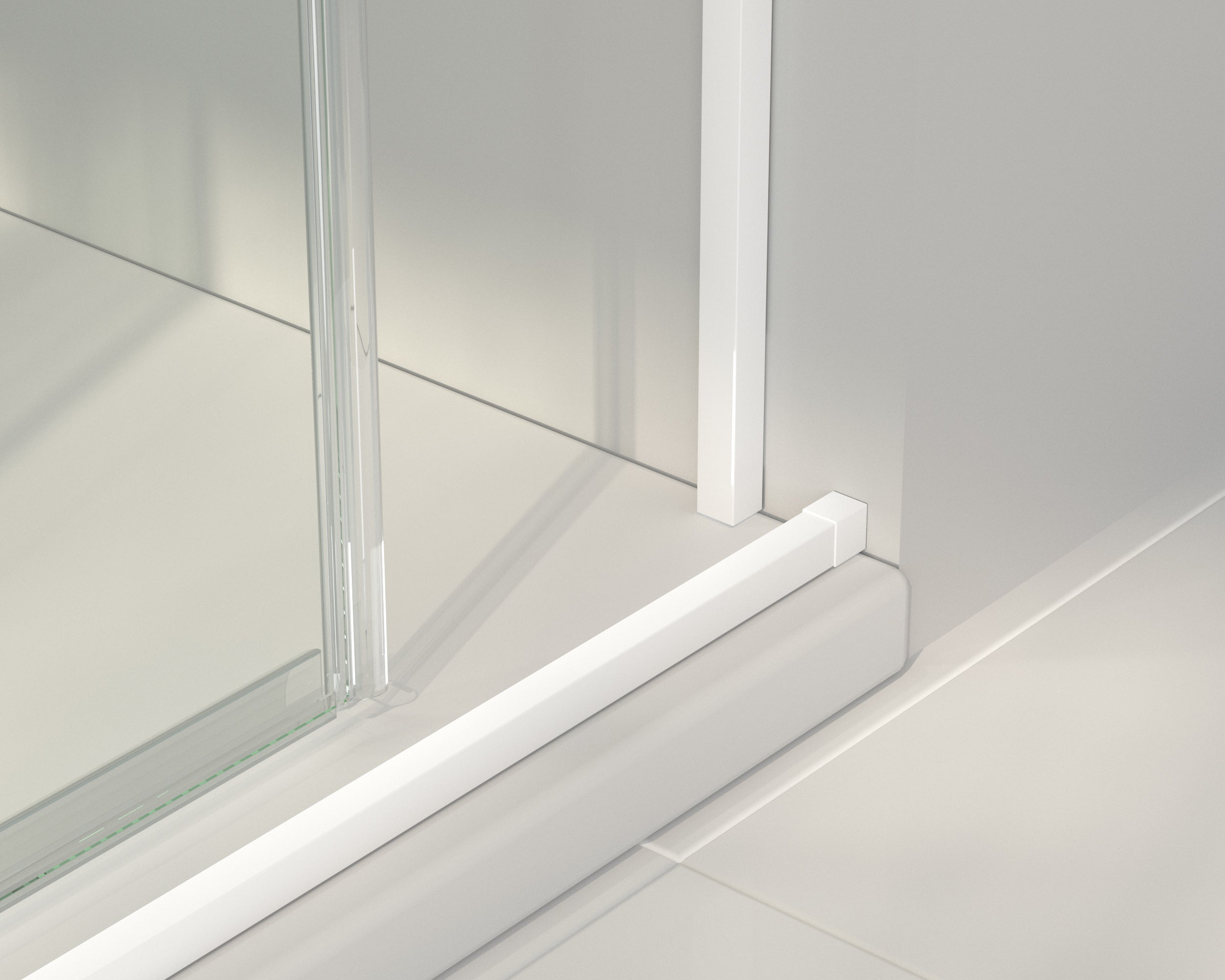 BATHME NIXON Mampara Frontal Bañera Fijo+Corredera Blanco