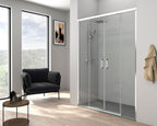 BATHME NIXON Mampara Frontal Ducha 2Fijos+2Correderas Cromo