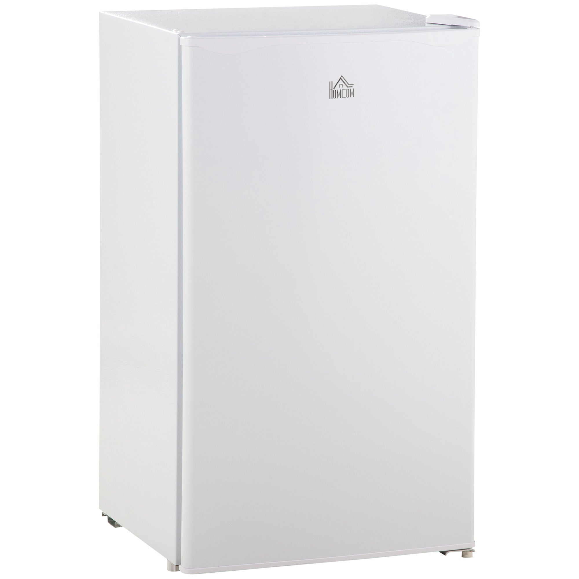 91L Freestanding Small Fridge Freezer with Chiller Box, Adjustable Thermostat, White
