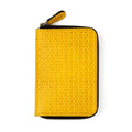 Yellow Small Leather Wallet Embossed