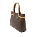 Leather Web Handbag