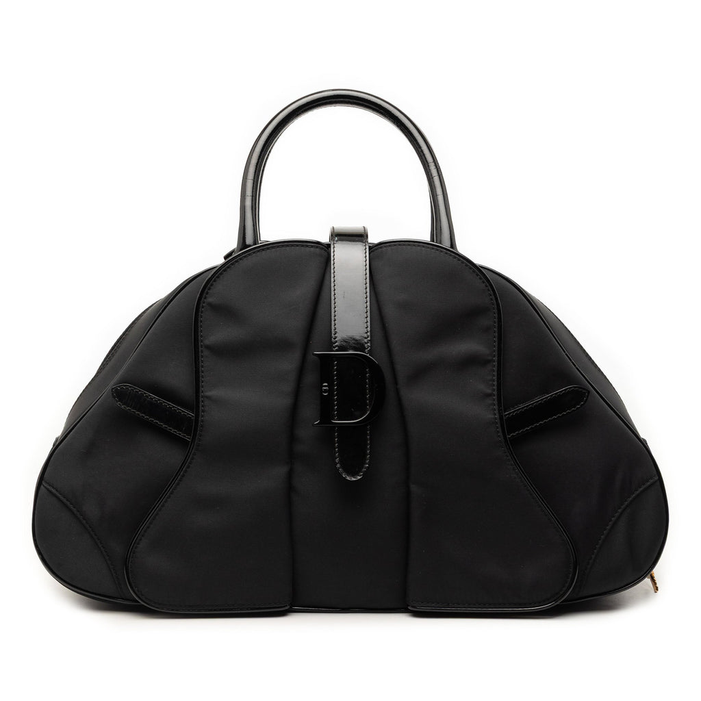Nylon Double Saddle Bowler Bag