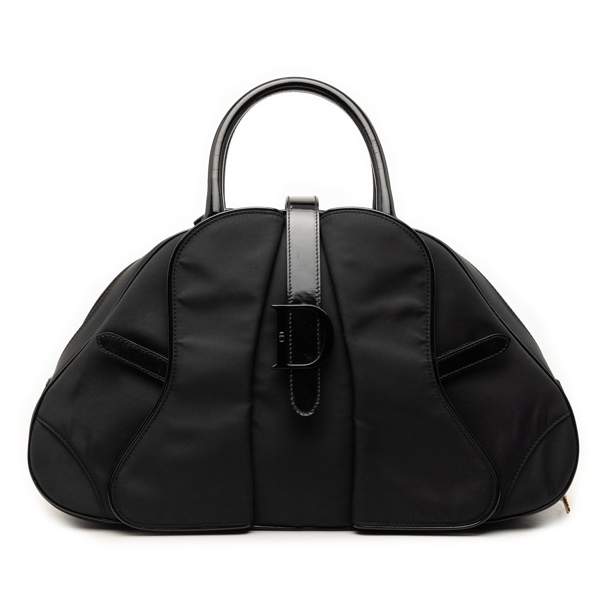 Nylon Double Saddle Bowler Bag