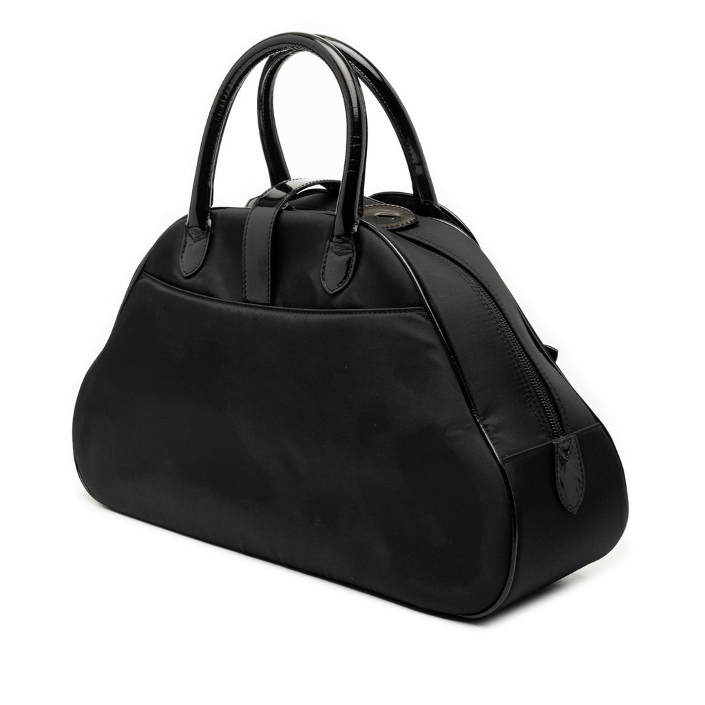 Nylon Double Saddle Bowler Bag