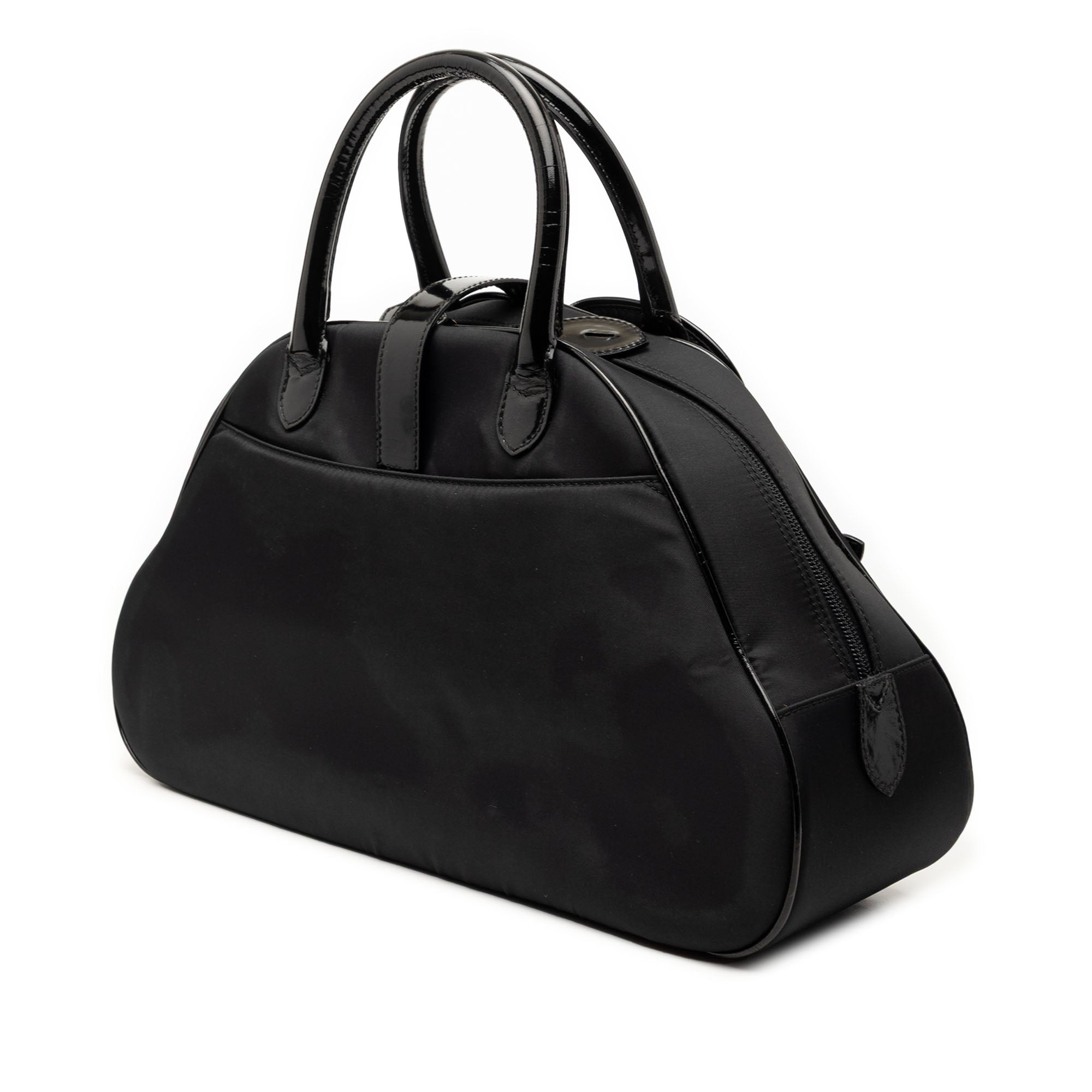 Nylon Double Saddle Bowler Bag