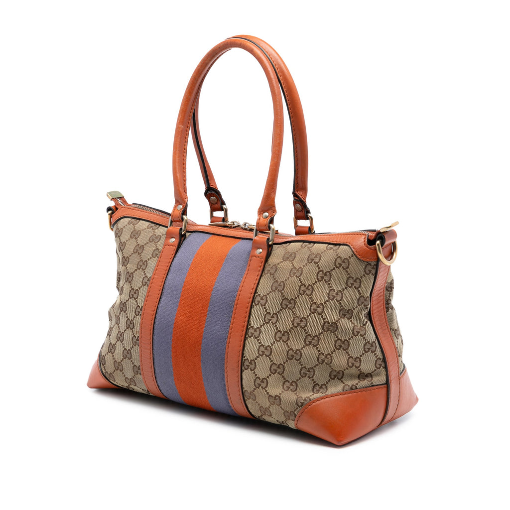 GG Canvas Web Satchel