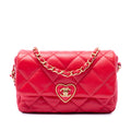 Small Quilted Lambskin Coco Love Flap