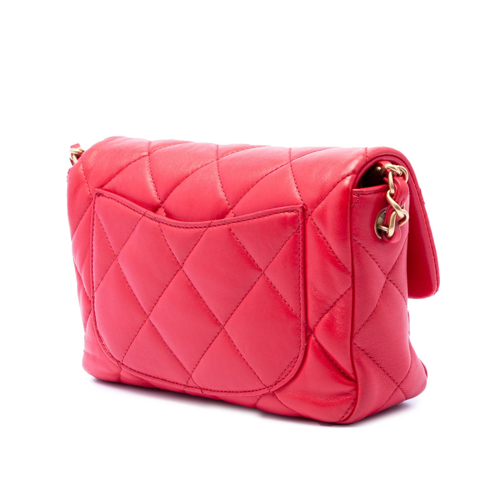 Small Quilted Lambskin Coco Love Flap
