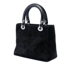 Medium Suede Cannage Lady Dior
