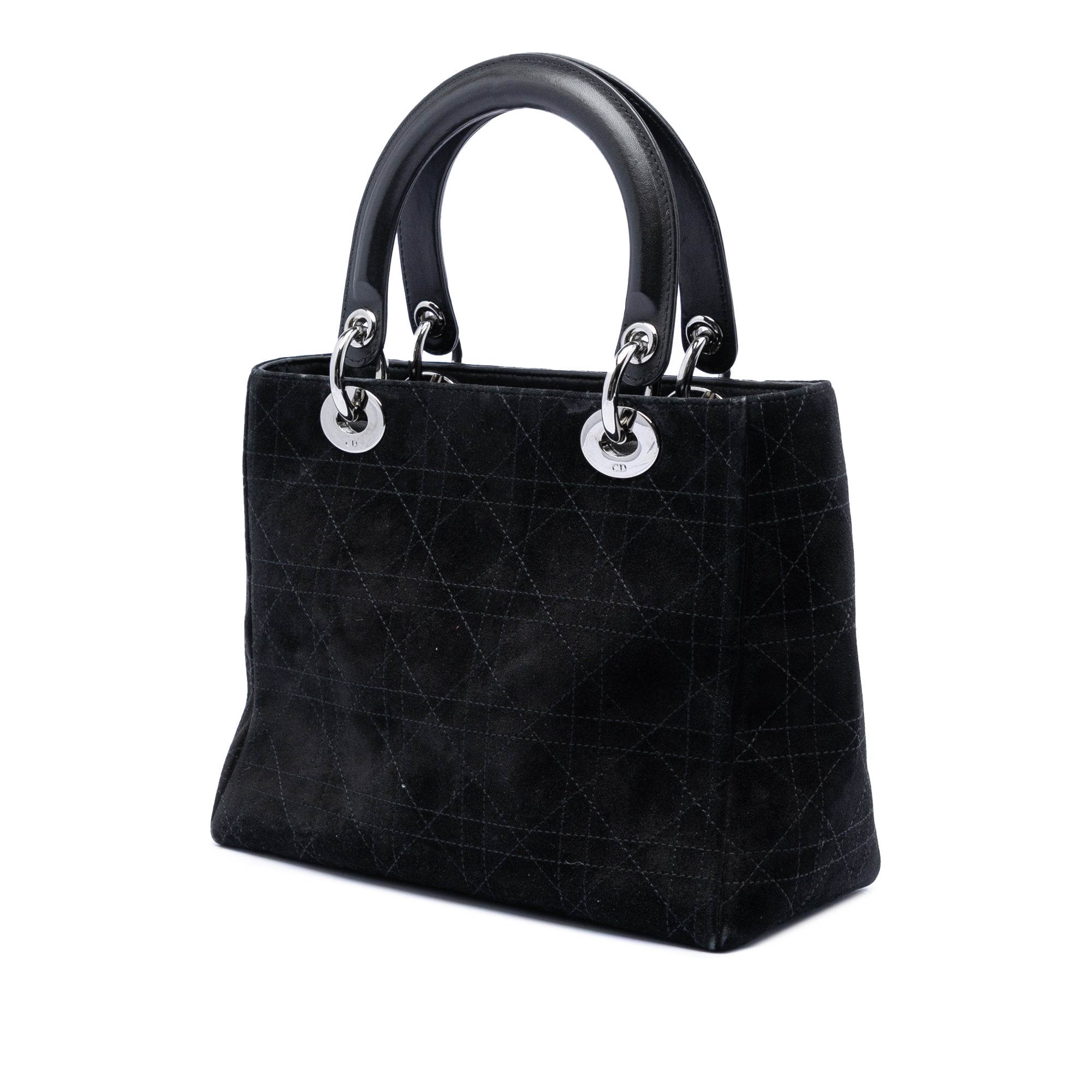 Medium Suede Cannage Lady Dior