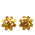 CC Gold Plated Floral Clip On Earrings