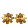 CC Gold Plated Floral Clip On Earrings