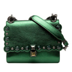 Small Leather Scalloped Kan I Crossbody
