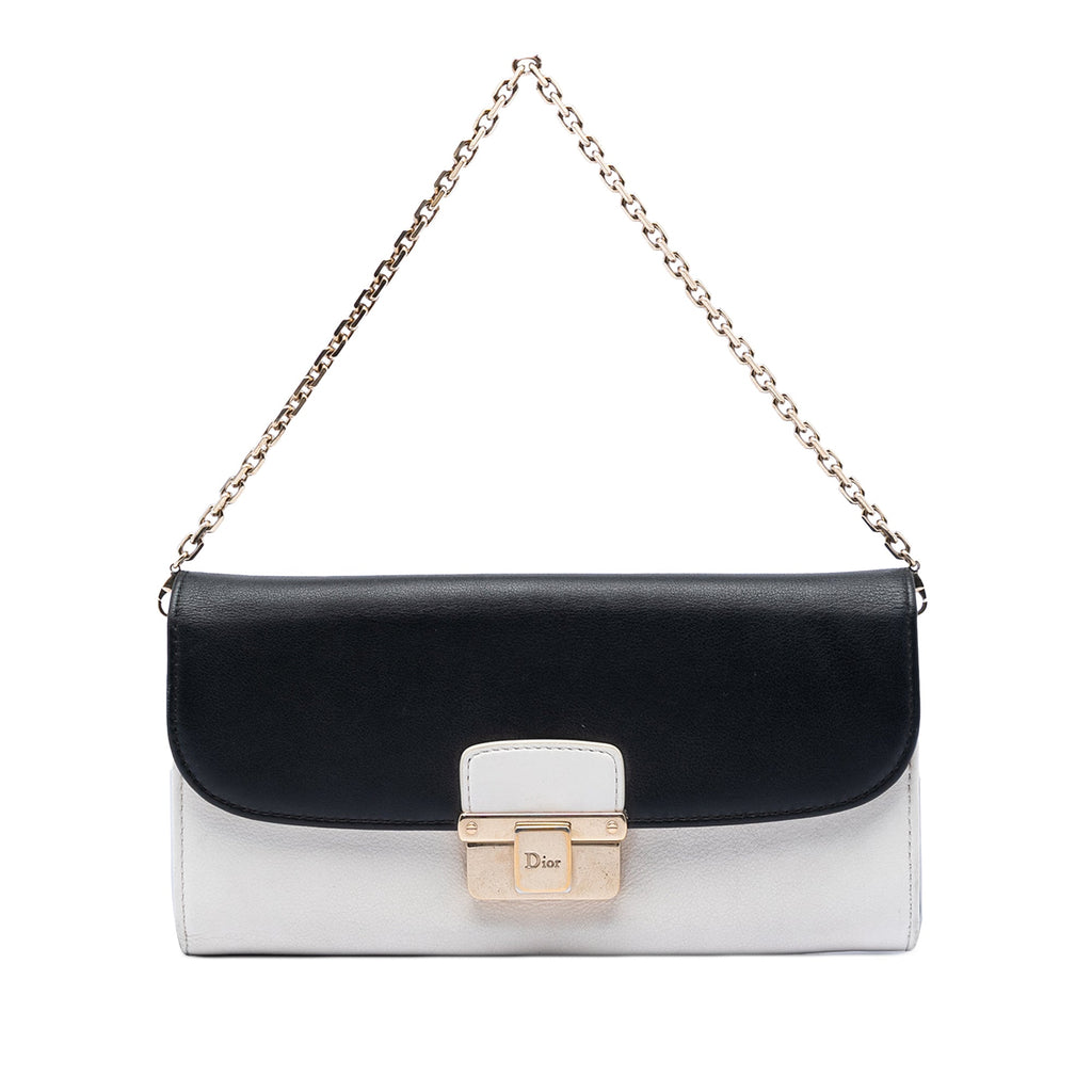 Bicolor Calfskin Diorling Wallet on Chain