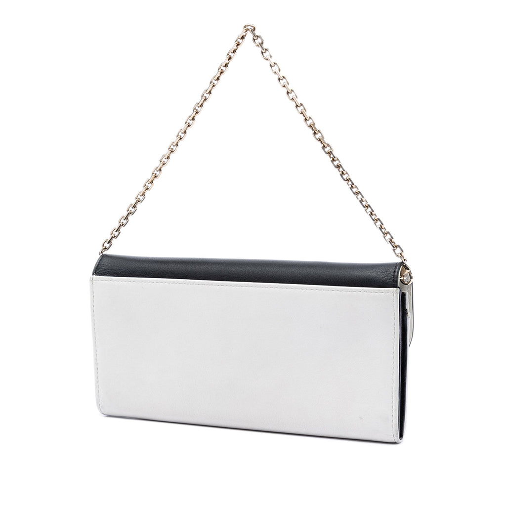Bicolor Calfskin Diorling Wallet on Chain