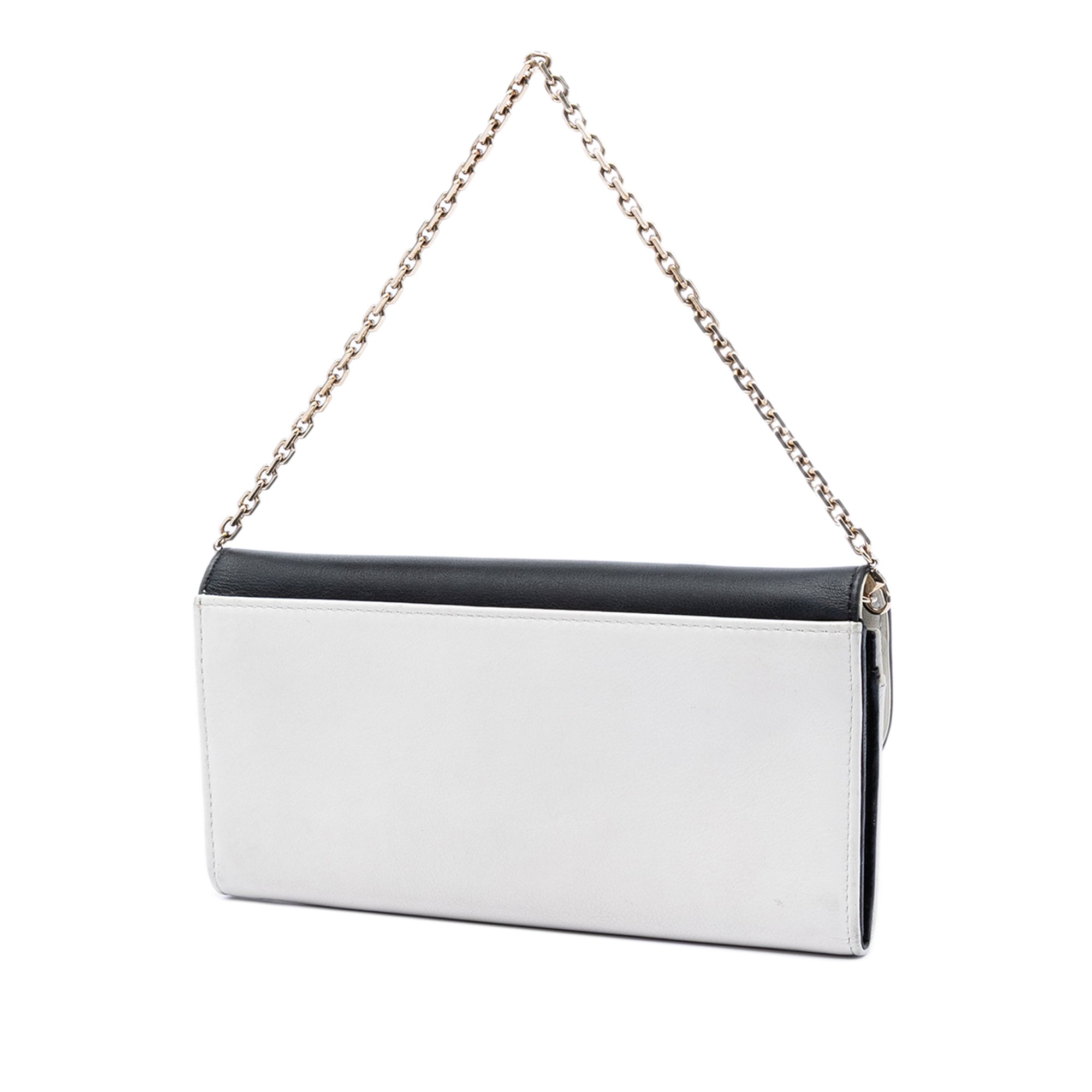 Bicolor Calfskin Diorling Wallet on Chain