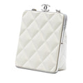 Lambskin and Acrylic Kiss Clutch with Chain