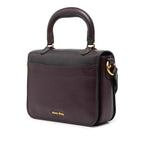 Bicolor Goatskin Madras Top Handle Satchel